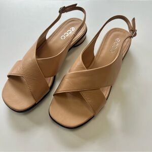 ECCO Sculpted Alba 25 Slingback Sandals Women Size 37 EUR/ 6-6.5 US -Tan